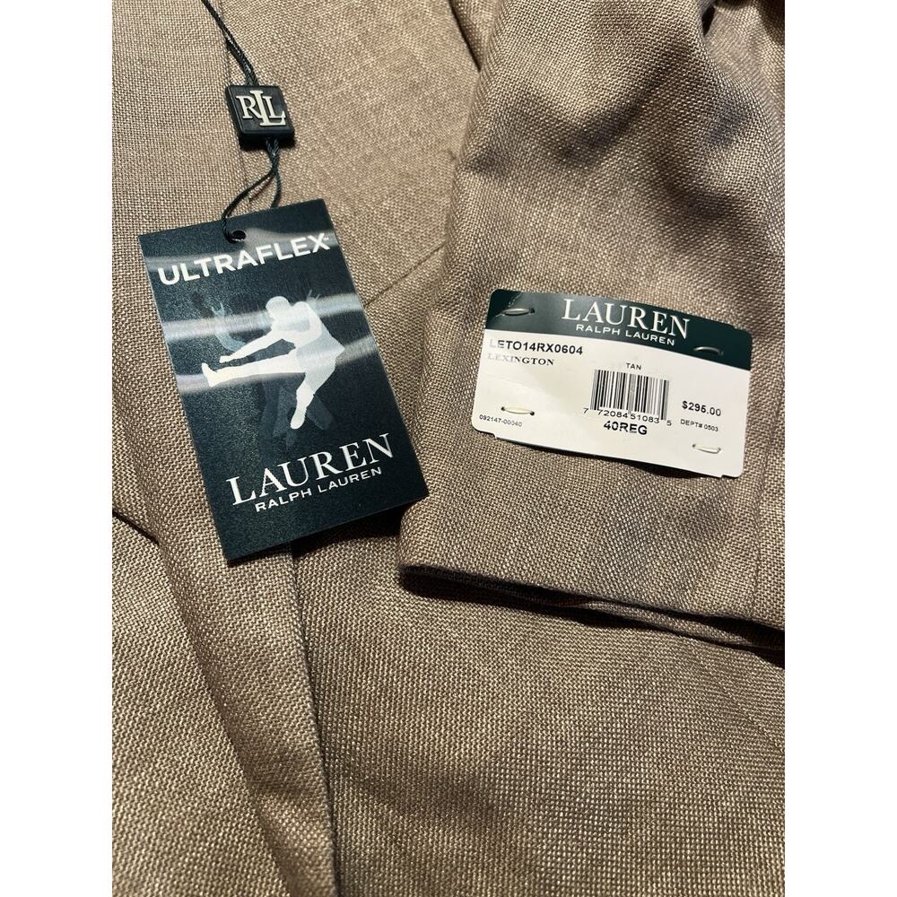 New Ralph Lauren Ultraflex 40R Golden Tan Hopsack Linen Blend Blazer Sport Coat - Picture 14 of 16